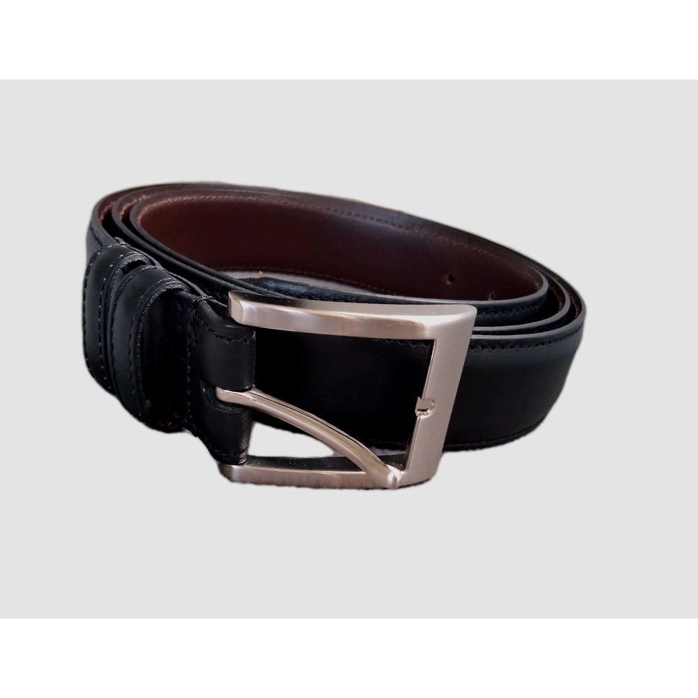 Allen Edmonds Mens Black Wide Dress Belt 39501 Italian Calfskin Size 52 Made USA